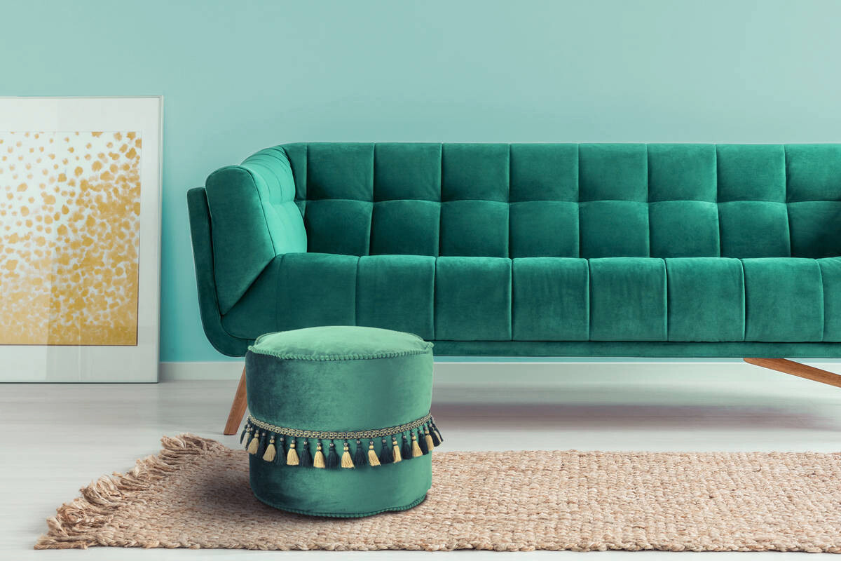 360 Living Hocker Taj Mahal 200 grün H/D: ca. 38x45 cm