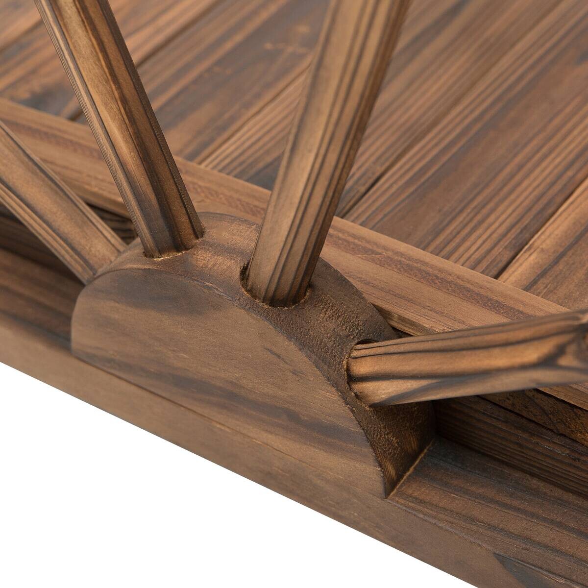 Outsunny Gartenbrücke braun Holz B/H/L: ca. 50x37x100 cm