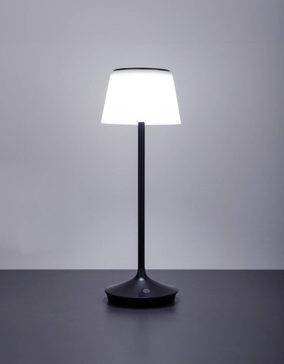 Näve Leuchten Tischleuchte 5310722 schwarz Kunststoff Metall B/H/T: ca. 13x38x13 cm