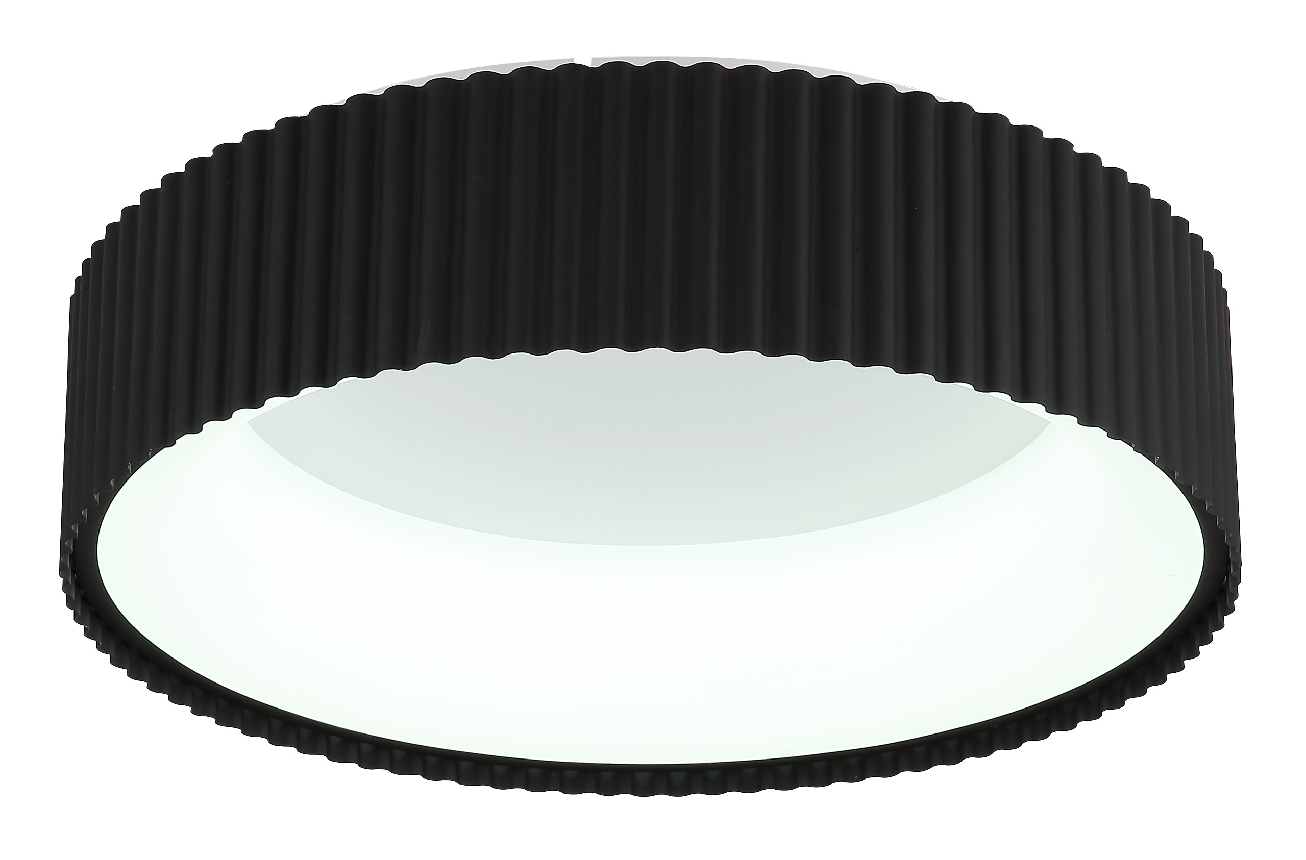 GLOBO LED-Deckenleuchte mattschwarz Opal weiß Acryl Metall H/D: ca. 13x46 cm 1 Brennstellen