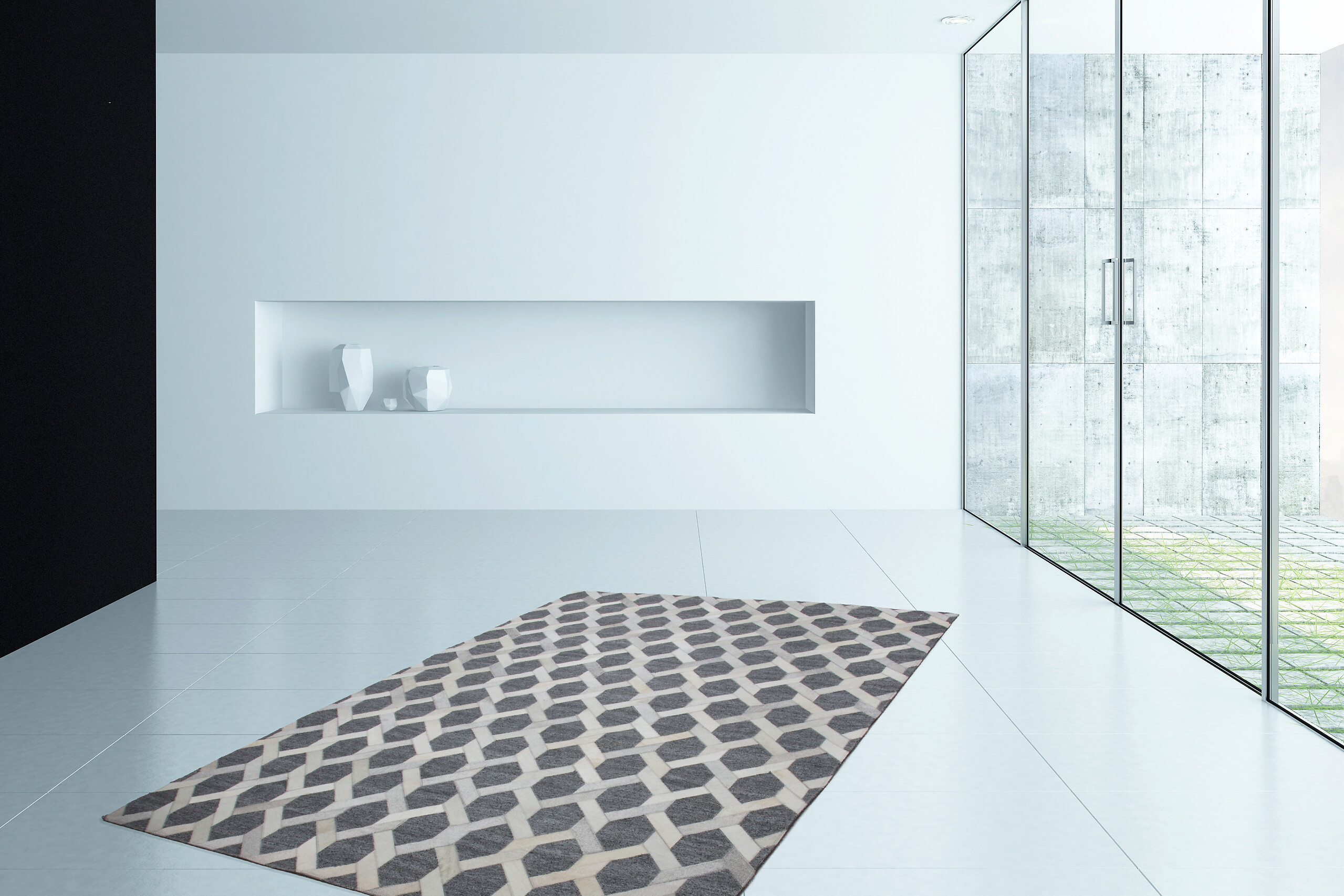 Kayoom Kurzflorteppich Chimera 125 grau B/L: ca. 80x150 cm