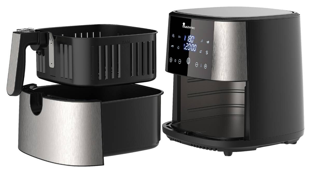 MASTERPRO Heißluftfritteuse BGMP-9167 silber Kunststoff B/H/T: ca. 36x39,5x41 cm ca. 6 l