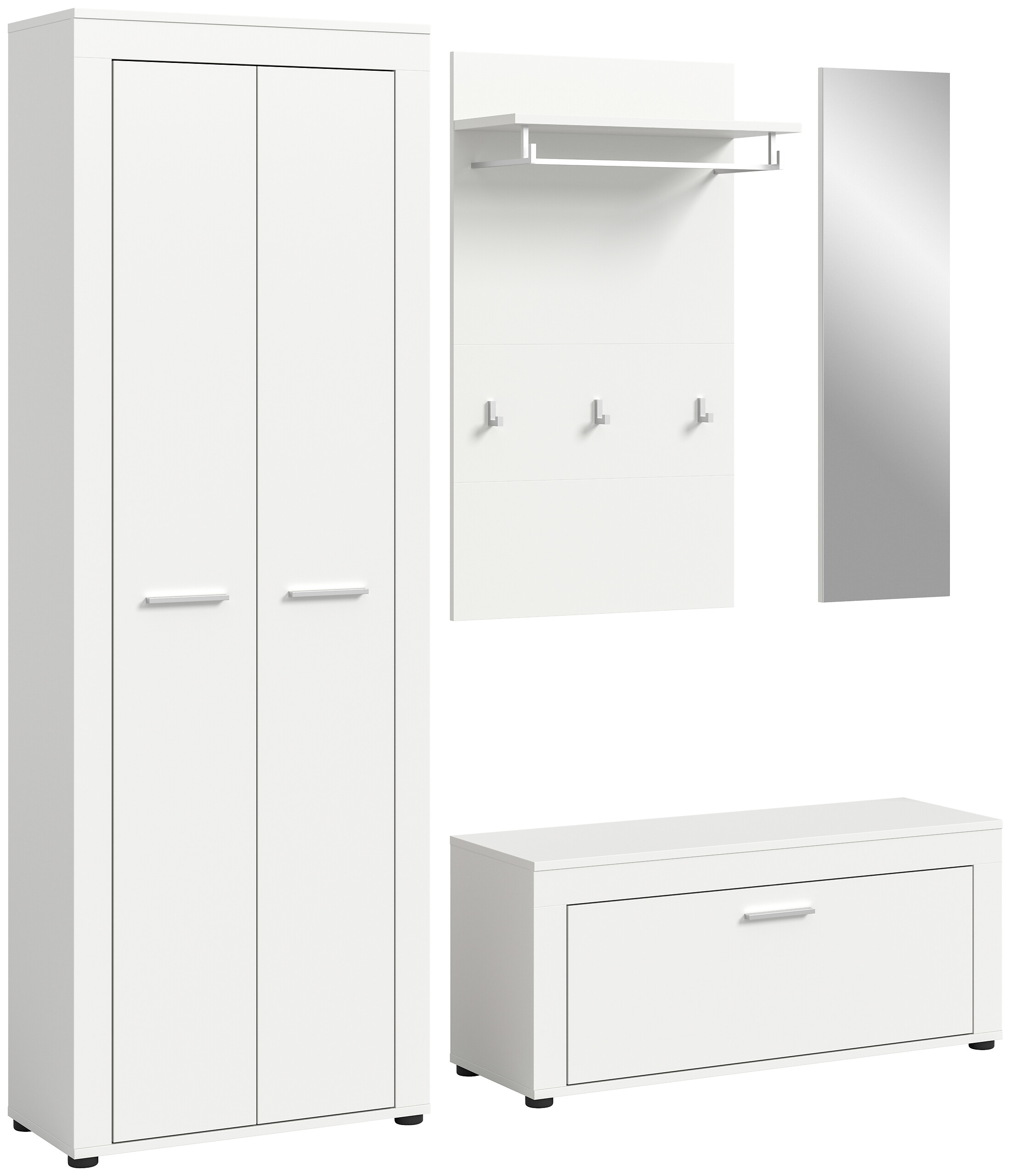 Garderobe JAM weiß B/H/T: ca. 184x191x35 cm