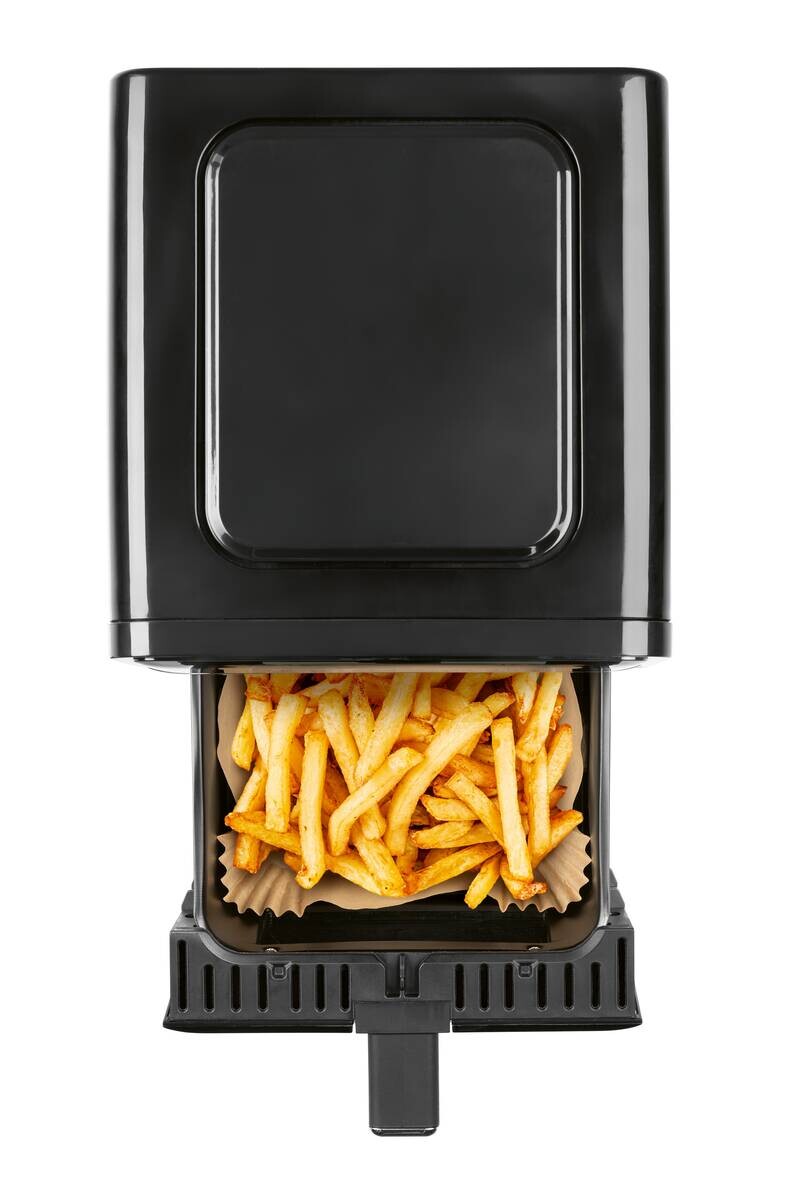 GOURMETmaxx Heißluftfritteuse 16539 schwarz Edelstahl B/H/L: ca. 25x30x36,5 cm ca. 5 l