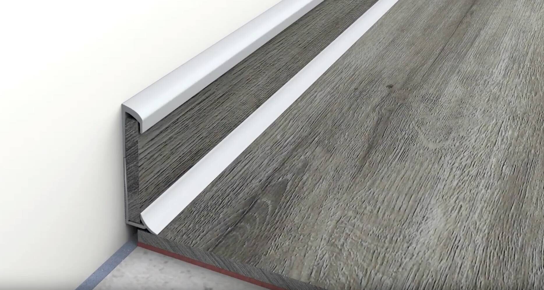 Sockelleiste silber B/L: ca. 27x250 cm pro Stück