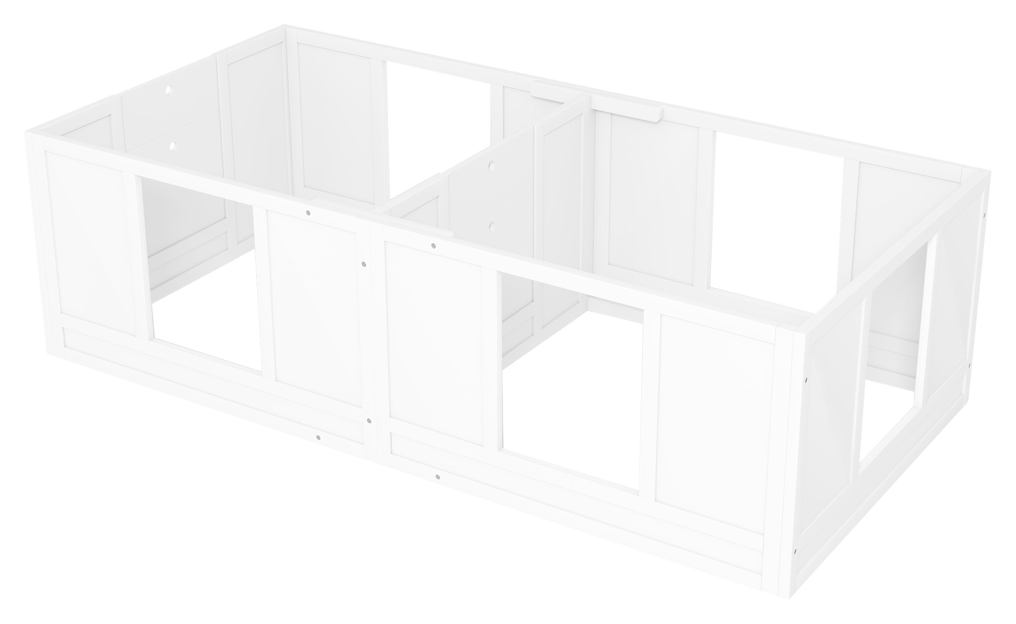 PawHut Wurfkiste für Welpen weiß MDF B/H/L: ca. 80x48x164 cm