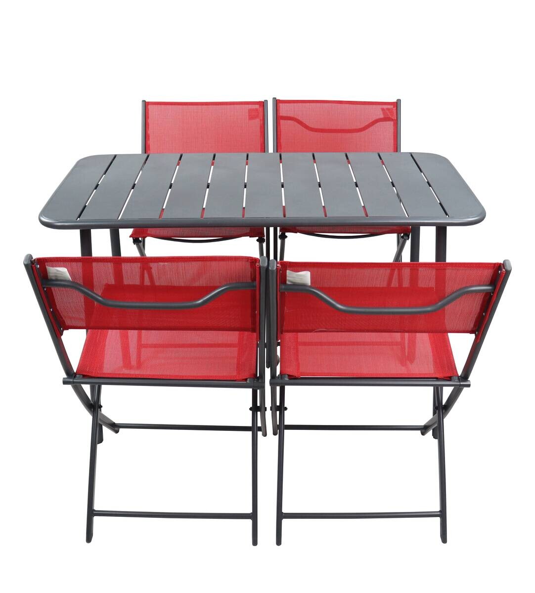 VCM Gartensitzgruppe Sumila rot Stahl B/H/L: ca. 45x79x46 cm