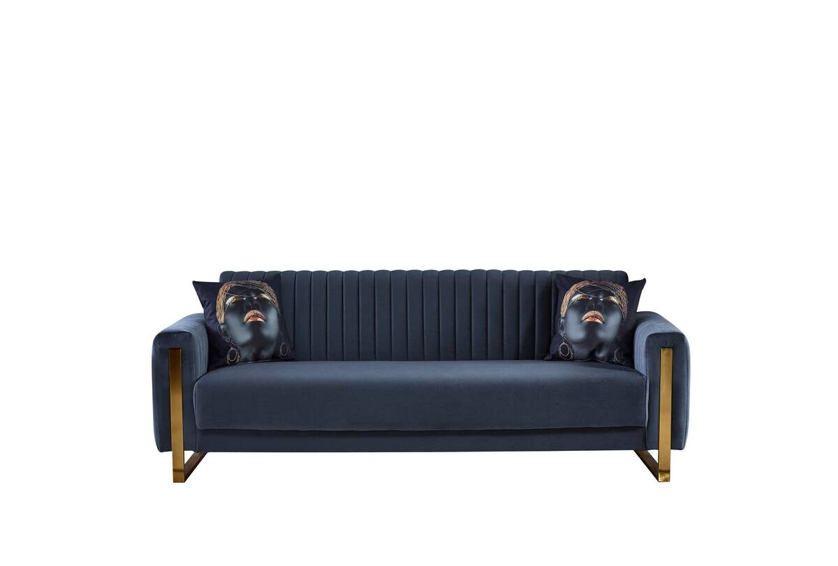 Sofa anthrazit Microfaser B/H/T: ca. 237x86x87 cm