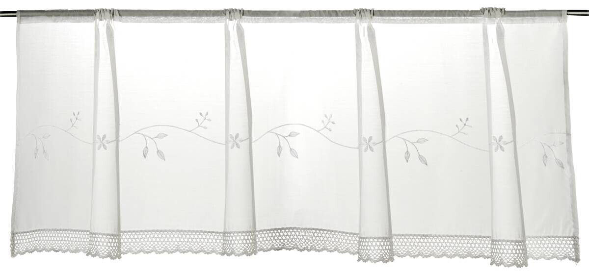 CASA CREATION Scheibengardine Maciro weiß B/L: ca. 45x120 cm