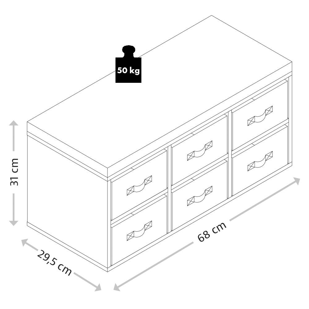 Kesper Kinder-Sitzbank rosa Polyester B/H/L: ca. 31,5x12x70 cm