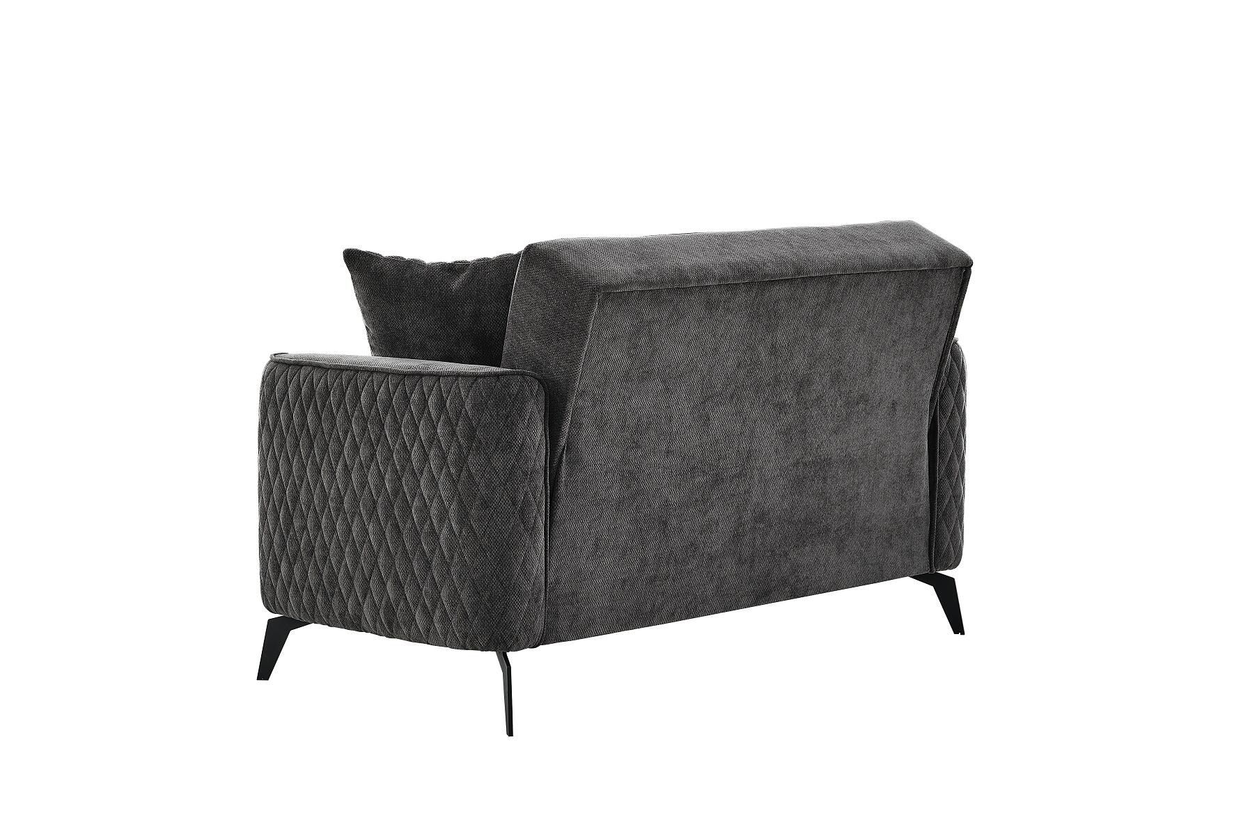 Sofa 3-2-1 Lendor grau Webstoff