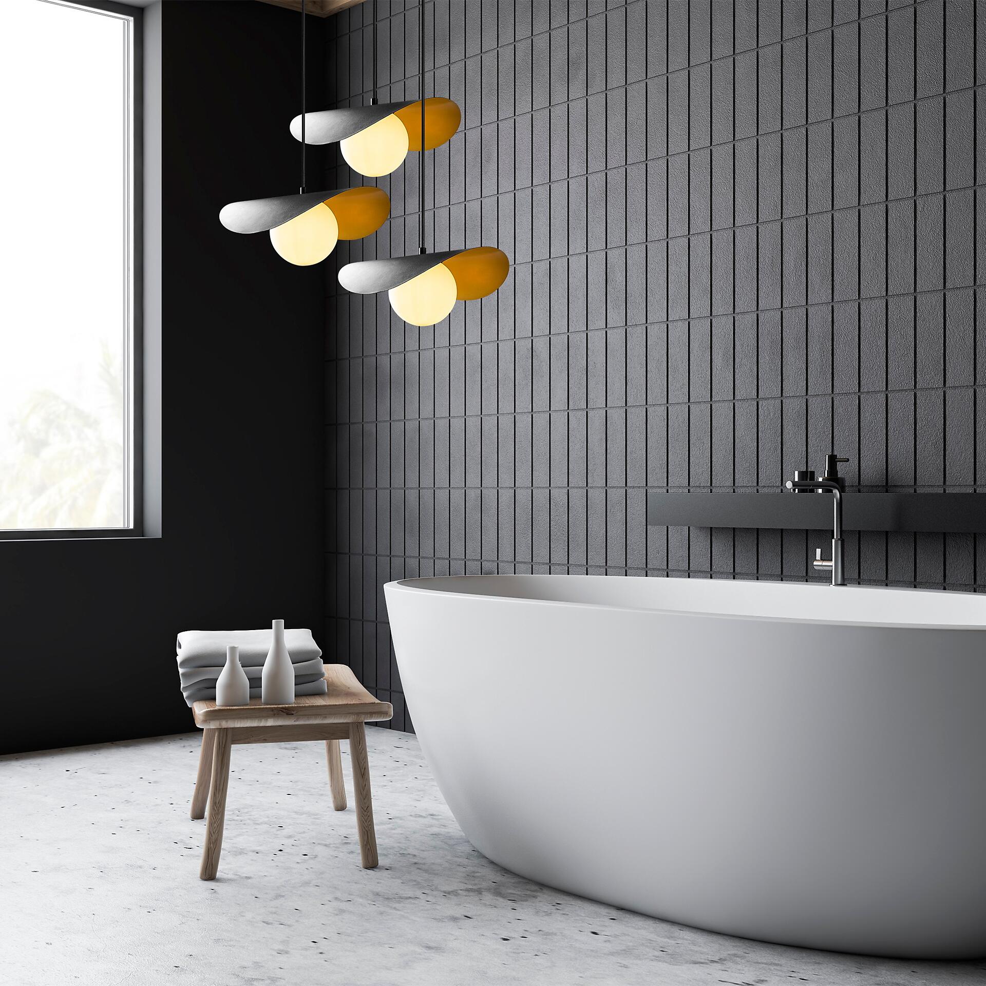 Opviq Pendelleuchte Vatoz-6141 schwarz B/H/T/L/D: ca. 60x105x60x60x60 cm E27 3 Brennstellen