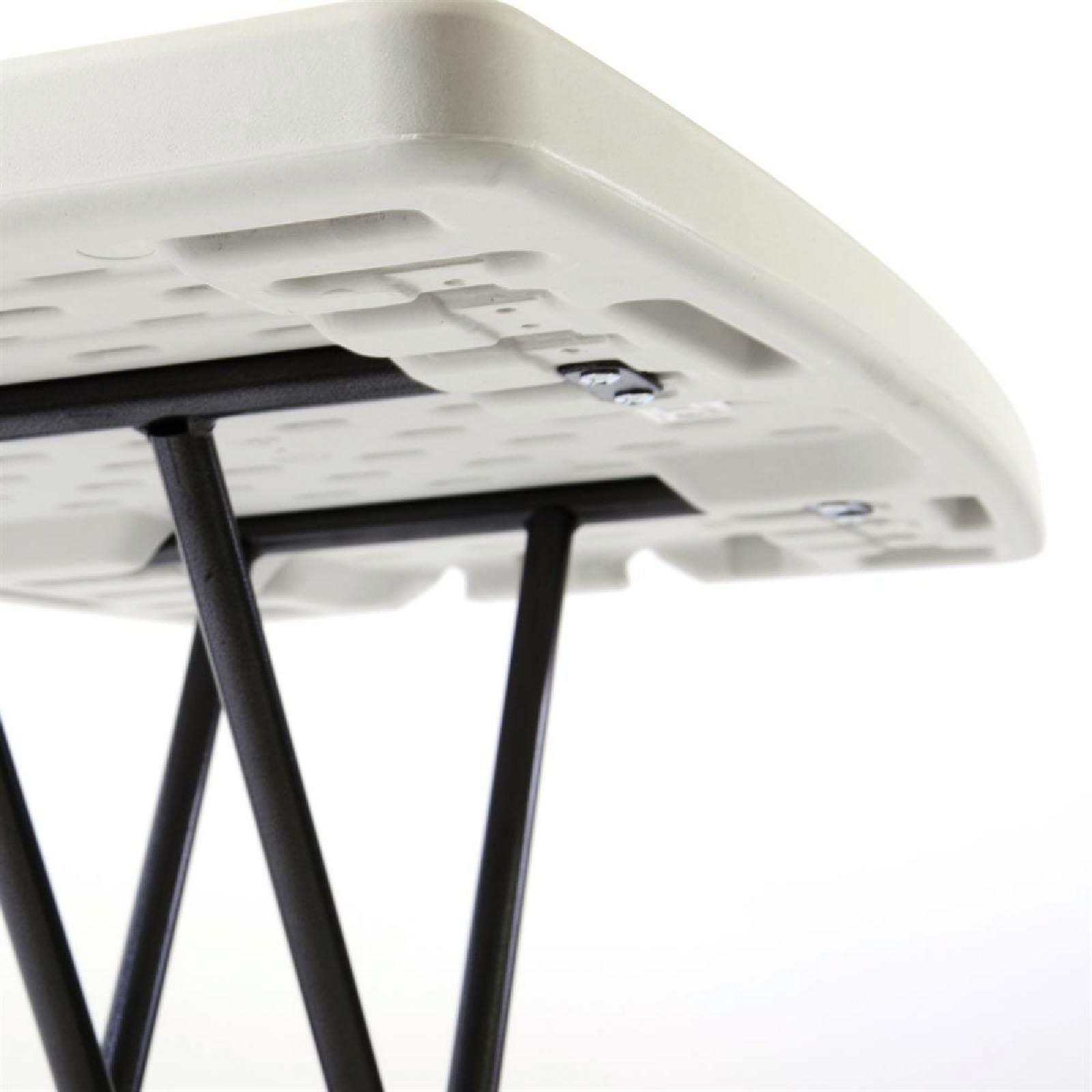 VCM Gartentisch weiß Kunststoff B/H/T: ca. 50x76x70 cm