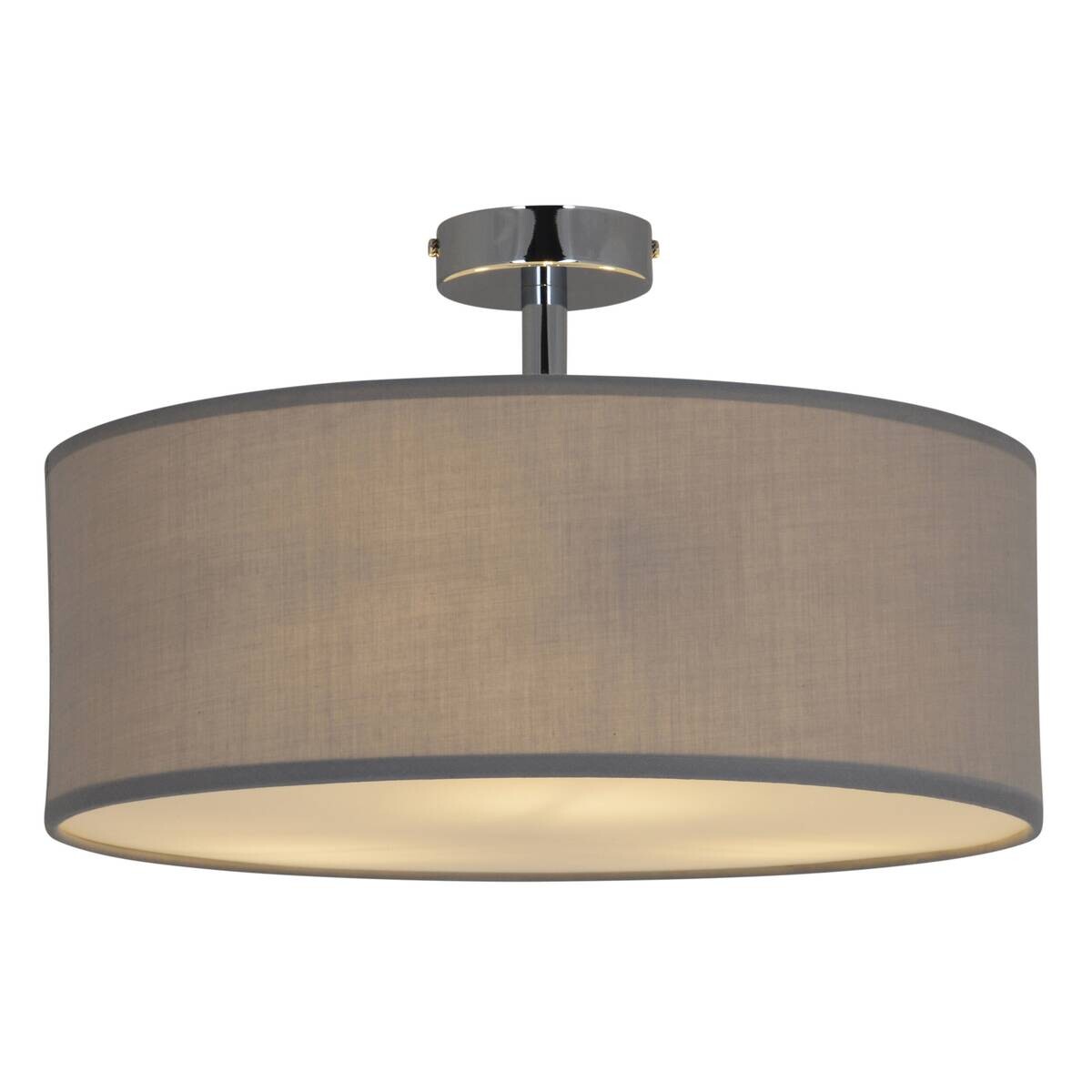 Näve Leuchten Deckenleuchte 7061516 grau Textil B/H/T: ca. 40x24x40 cm E27 3 Brennstellen