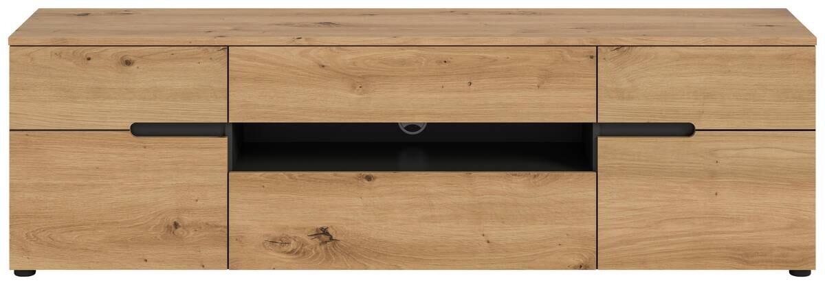 TV-Lowboard Canu basaltgrau Nachbildung Artisan Oak Nachbildung B/H/T: ca. 55x184x44 cm