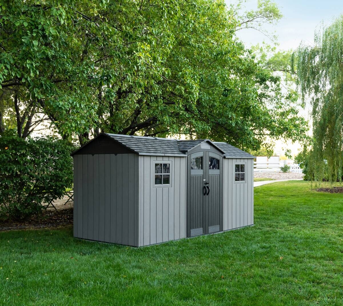 Lifetime Gerätehaus Kentucky grau B/H/L: ca. 427x265x206 cm