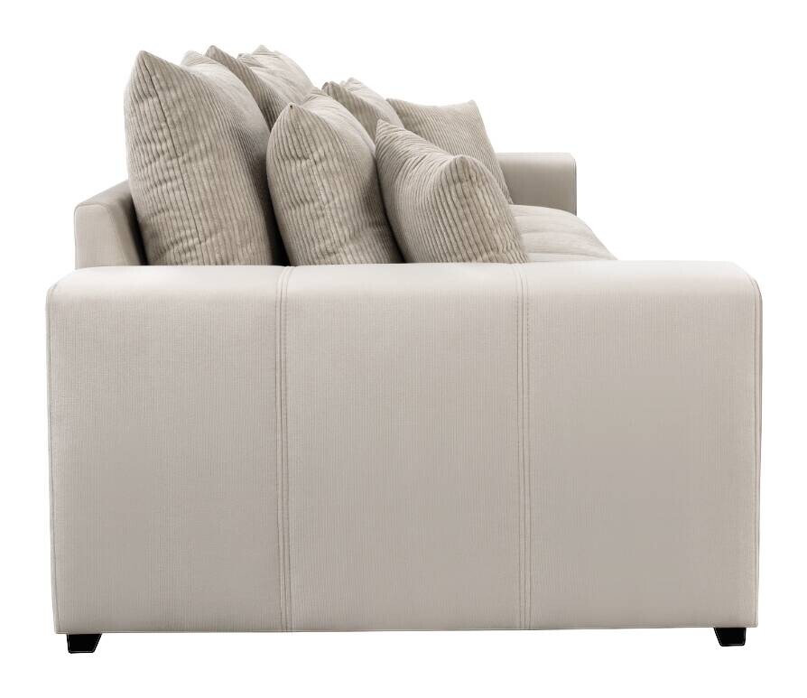 Big Sofa Xantia new 1 beige Velourstoff B/H/T: ca. 318x94x120 cm