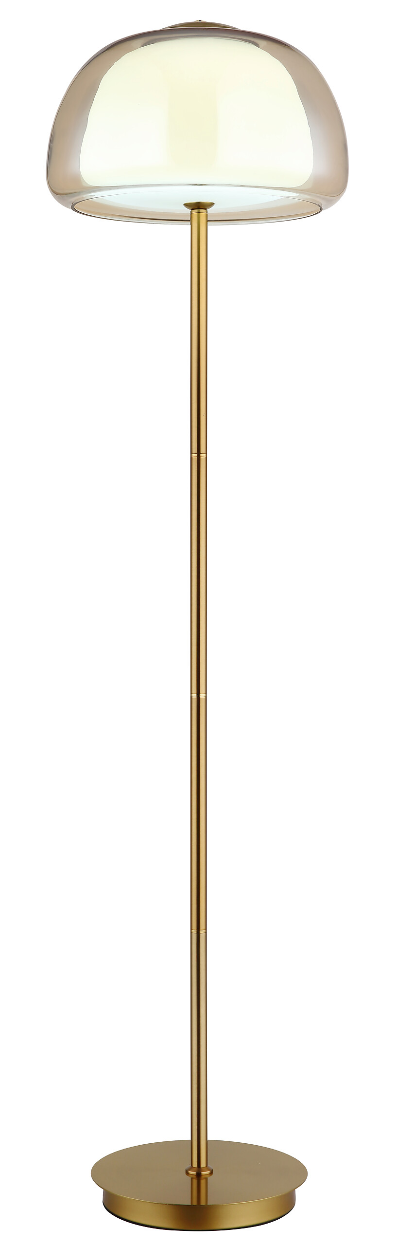 GLOBO Stehleuchte gold Metall Glas B/H/L: ca. 44x37x44 cm