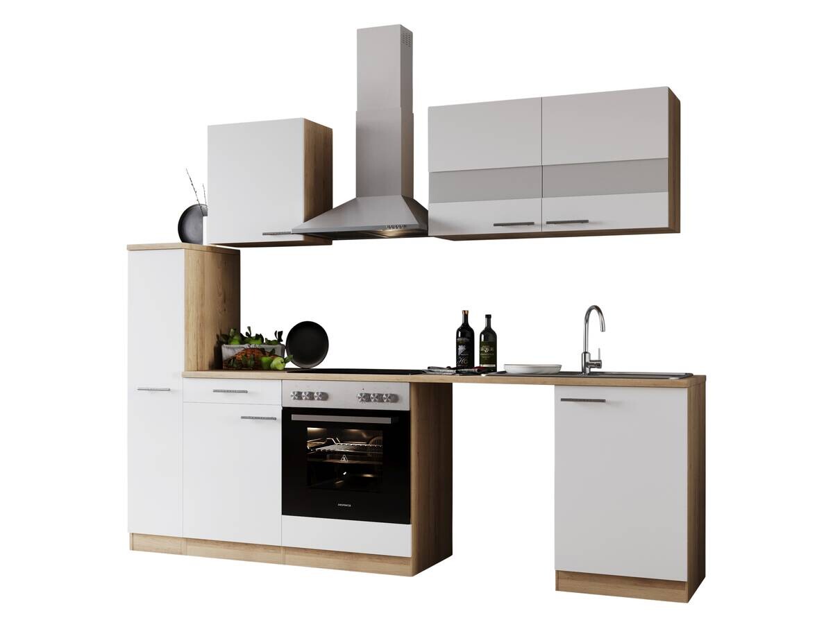 Respekta Küchenblock Merle weiß B/H/T: ca. 250x200x60 cm