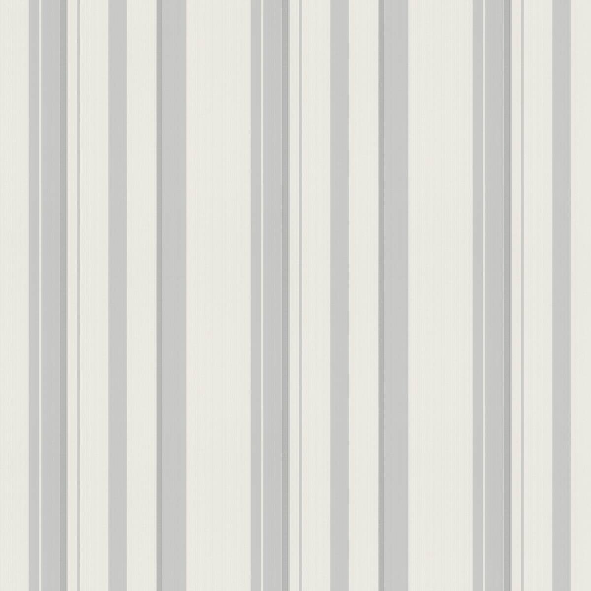 Papiertapete Streifen altweiß grau B/L: ca. 53x1005 cm