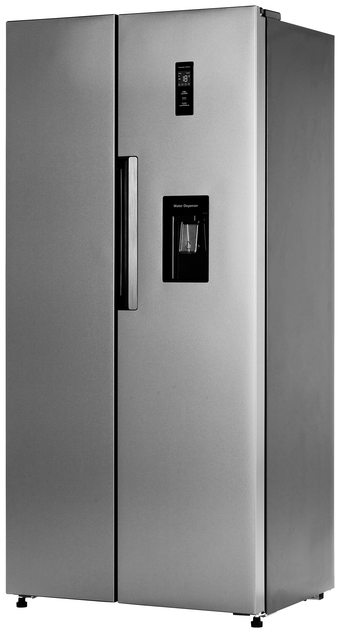 POCOline Side-by-Side 179-444 ESIWDD silber B/H/T: ca. 83x179x61 cm