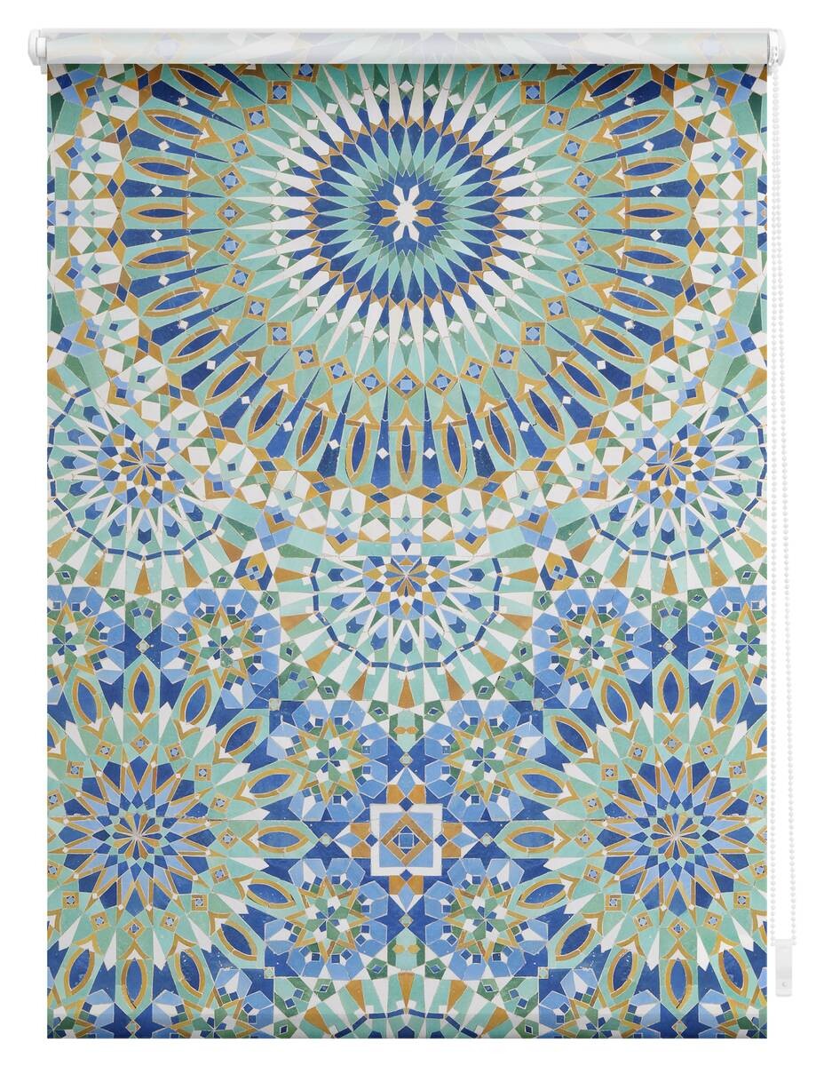 LICHTBLICK Rollo Orientalisch blau B/L: ca. 70x150 cm