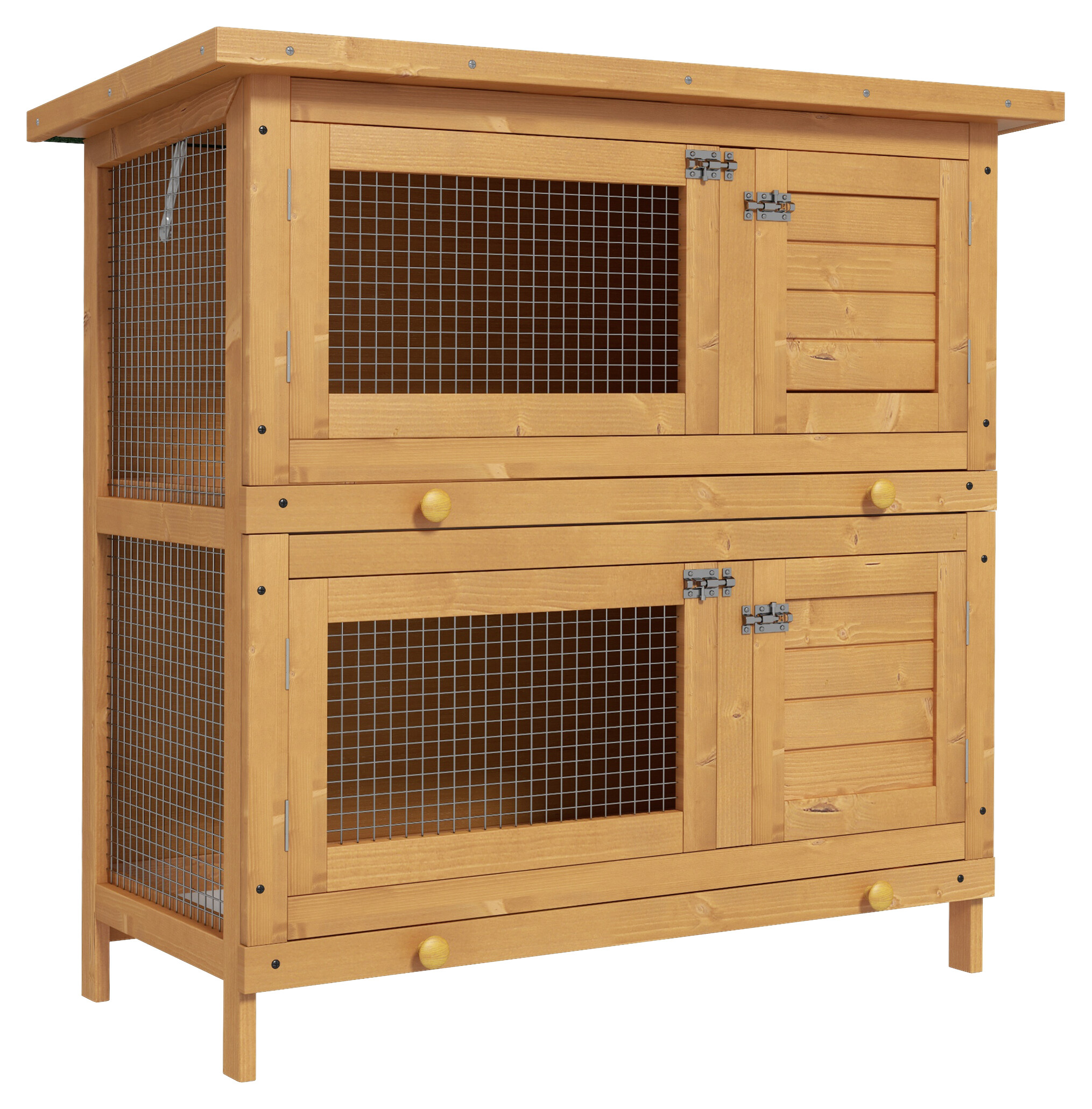 PawHut Kleintierstall grün Holz B/H/L: ca. 45x90x90 cm