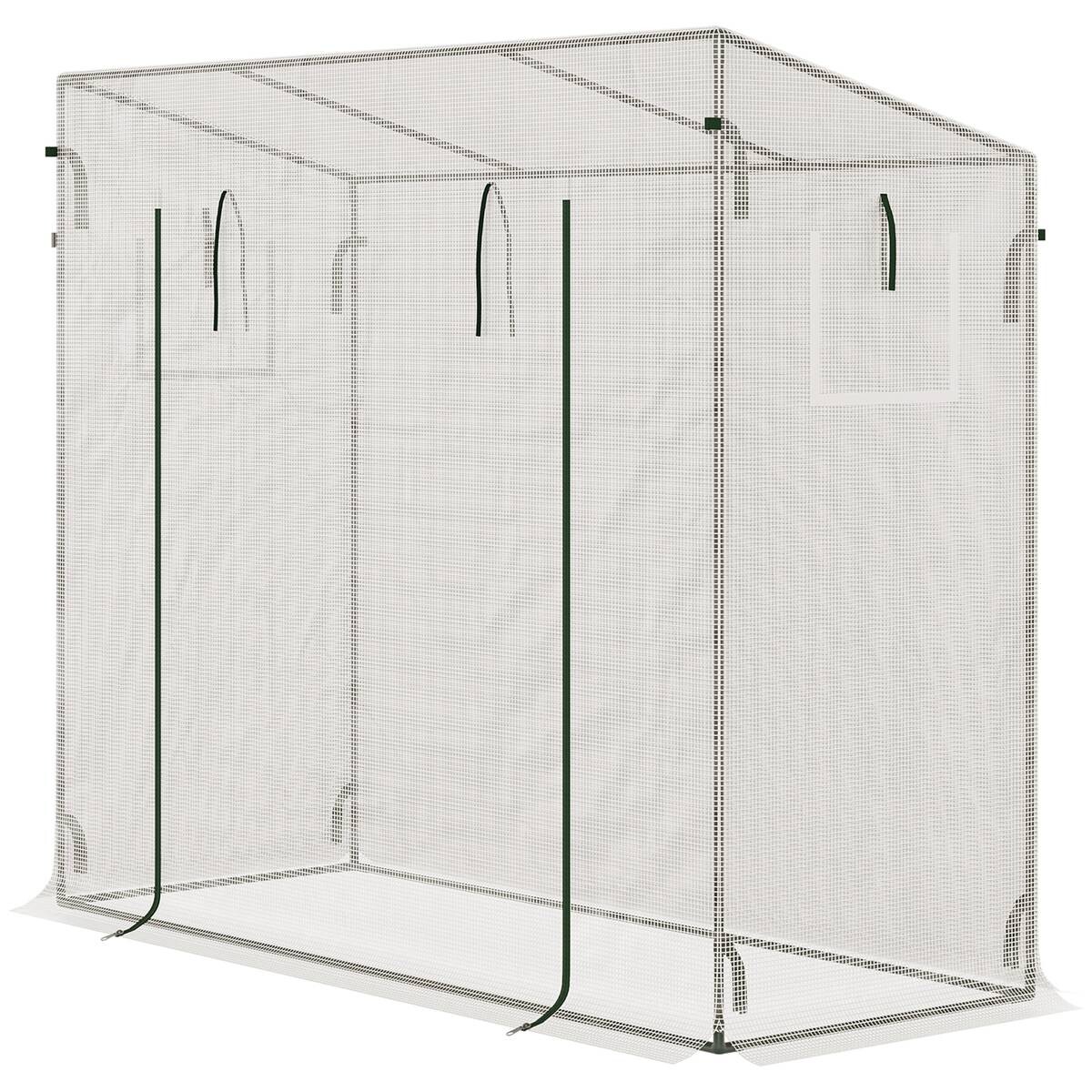 Outsunny Gewächshaus mit Rolltür B/H/L: ca. 76x168x200 cm