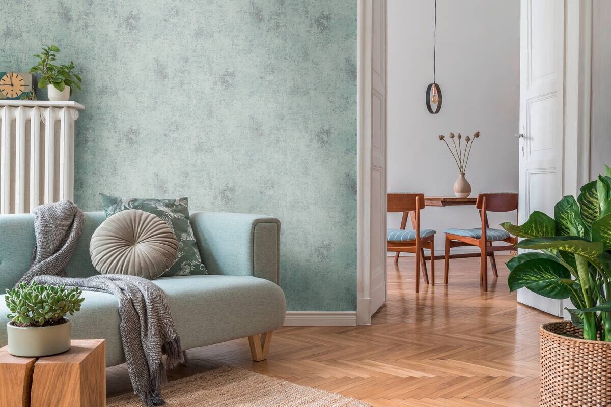 A.S.Creation Vliestapete blau grau silber B/H/D: ca. 53x1005x9,2 cm