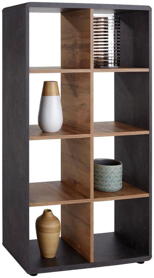 Regal Fontana New Beton dunkel Optik Eiche Wotan Nachbildung B/H/T: ca. 73x145x35 cm