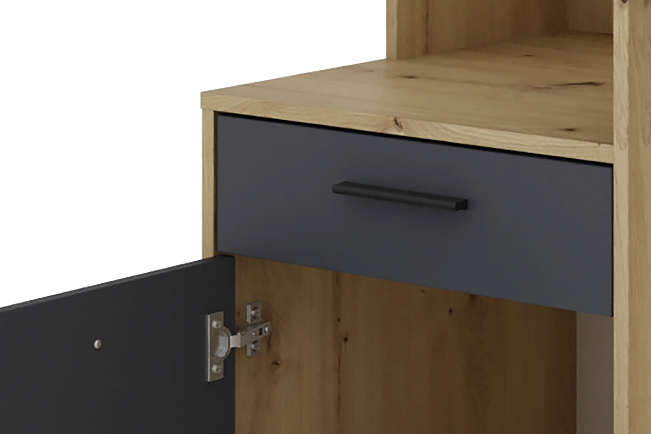 Schreibtisch LOUIS Eiche anthrazit B/H/T: ca. 140x89x55 cm