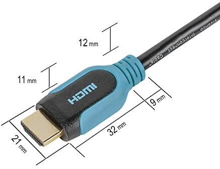 Vivanco HDMI-Kabel blau schwarz