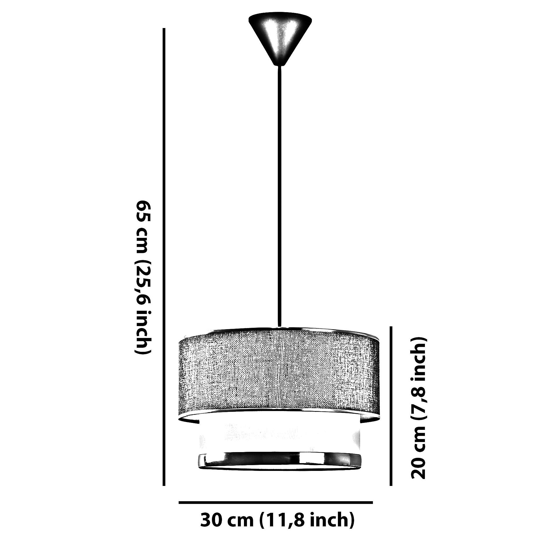 Opviq Pendelleuchte Ero Hazeran beige kamel Baumwolle B/H/T/L/D: ca. 30x65x30x30x30 cm E27 1 Brennstellen