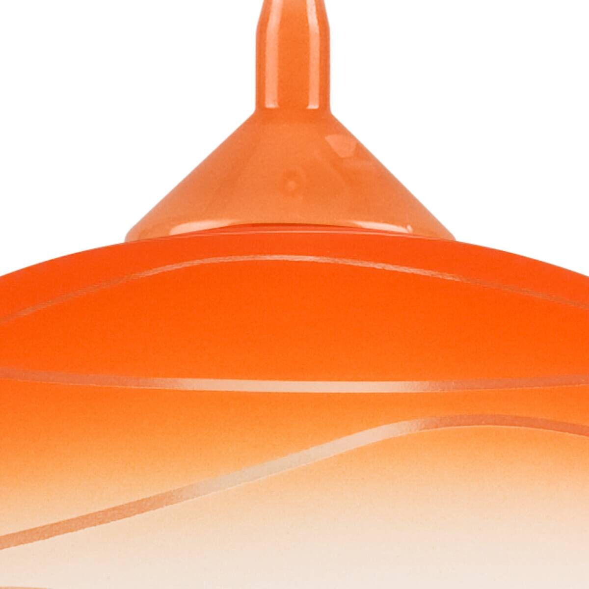 Lamkur Hängeleuchte orange Glas B/H/L: ca. 31x17x31 cm E27 1 Brennstellen