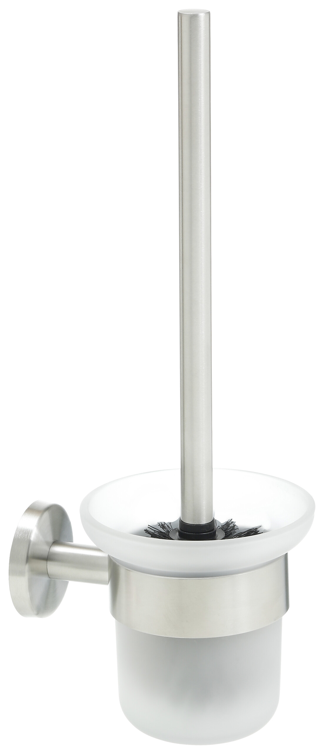 POCOline WC-Bürste Milano Edelstahloptik glasklar Edelstahl