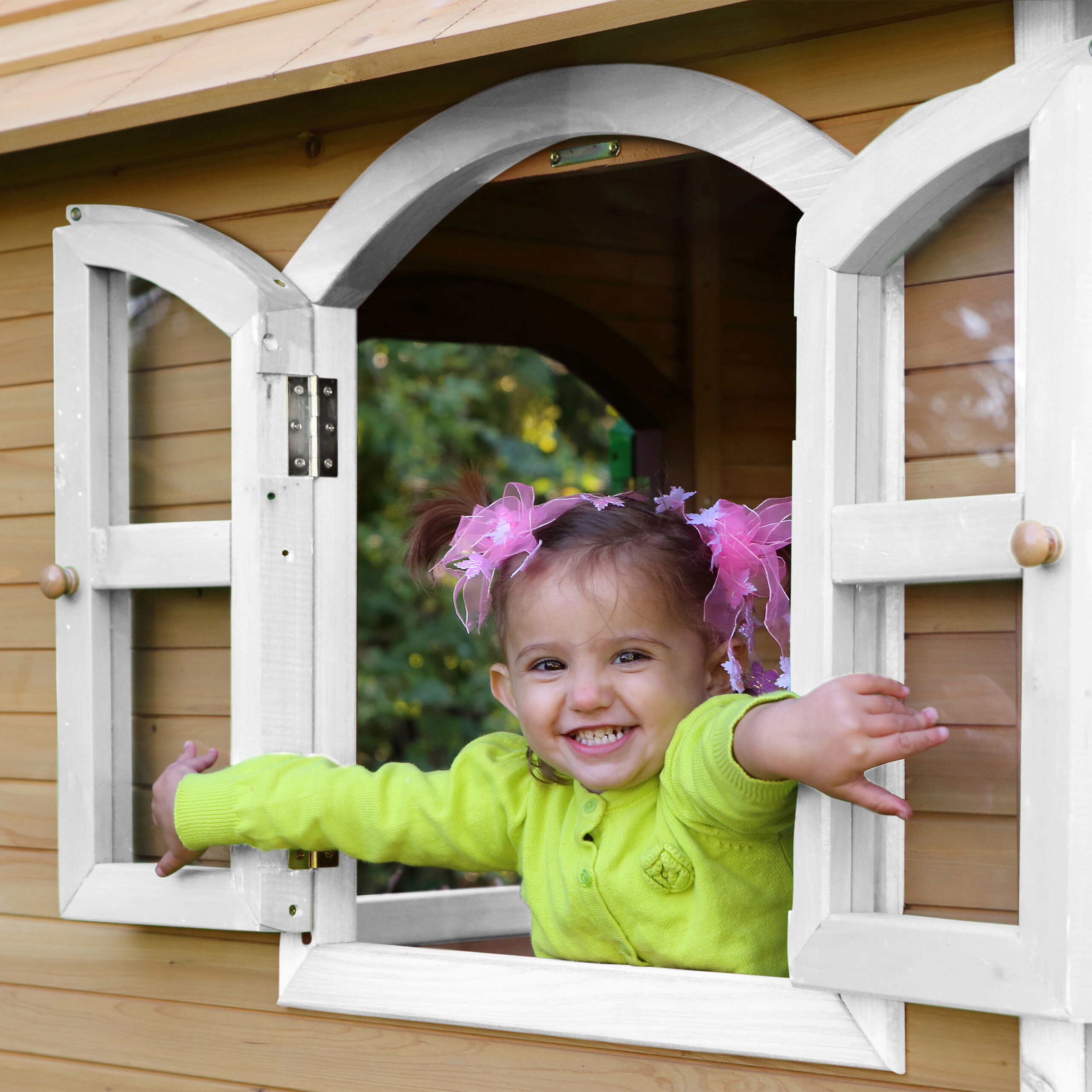 AXI Spielhaus Tom braun B/H/L: ca. 287x231x191 cm