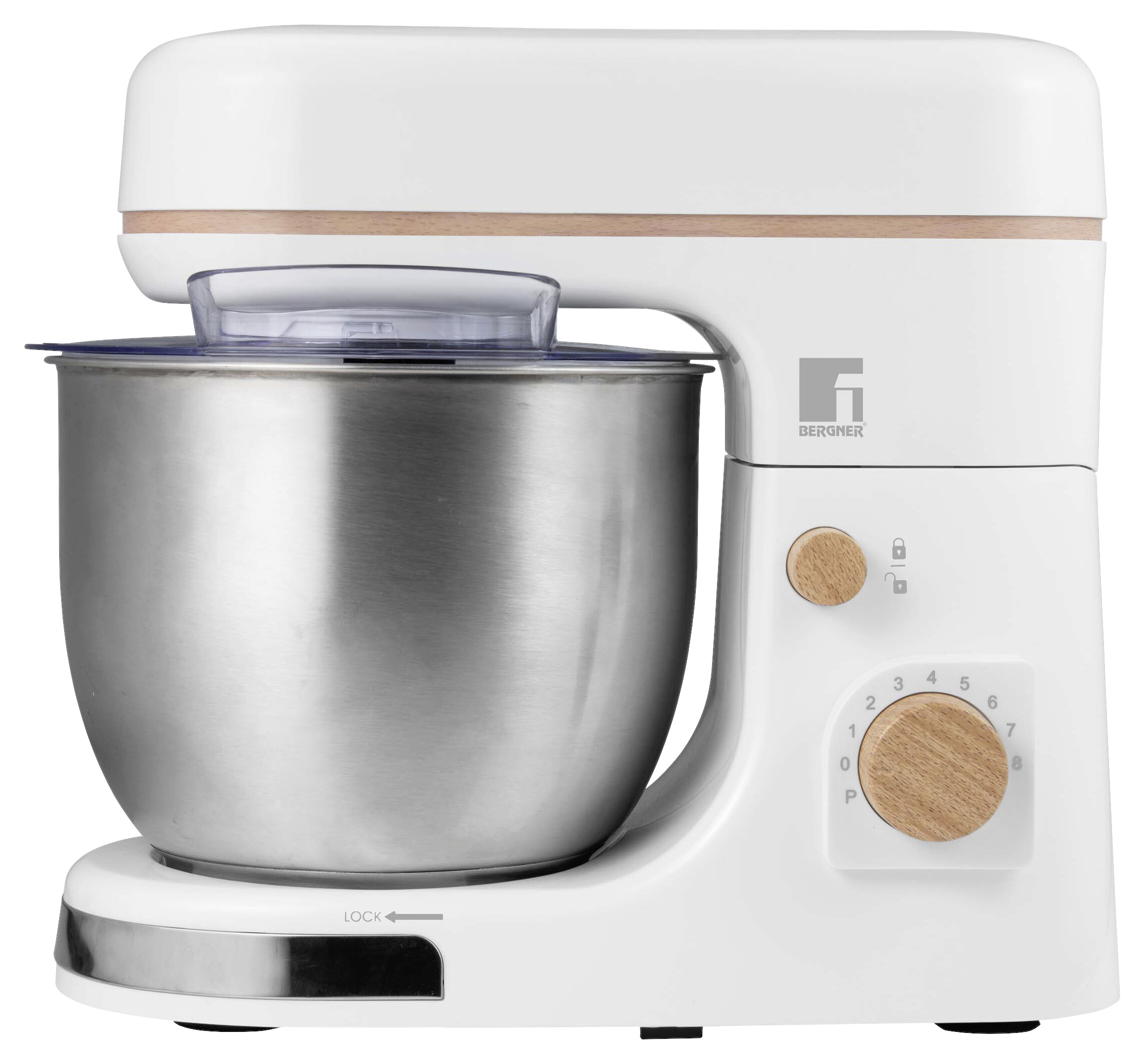 BERGNER Mundmischer weiß silber Alu Edelstahl B/H/L: ca. 23x34,5x38,5 cm BERGNER Mundmischer weiß silber Alu Edelstahl B/H/L: ca. 23x34,5x38,5 cm