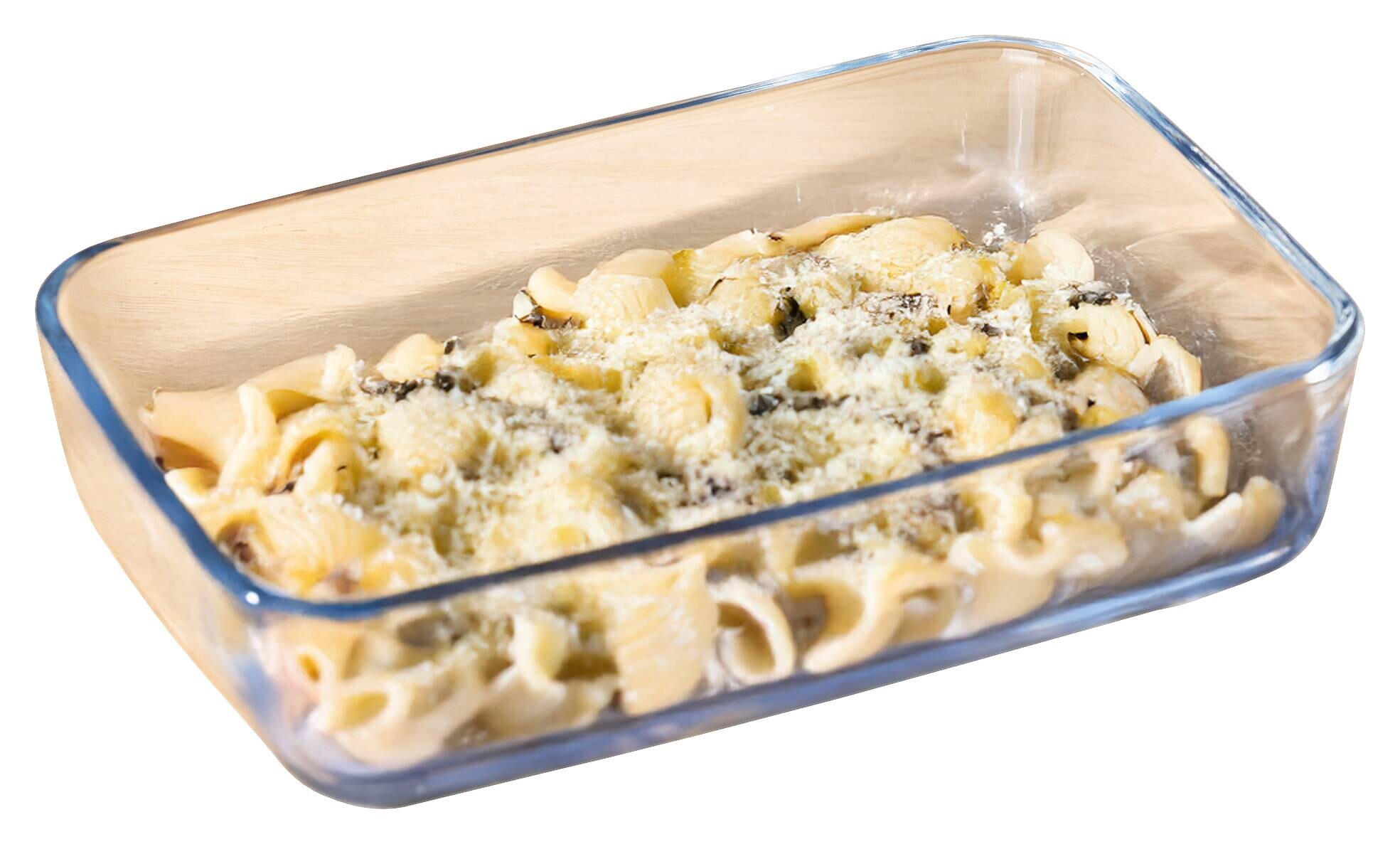 Auflaufform Glas B/H/L: ca. 13,4x4,8x20,8 cm