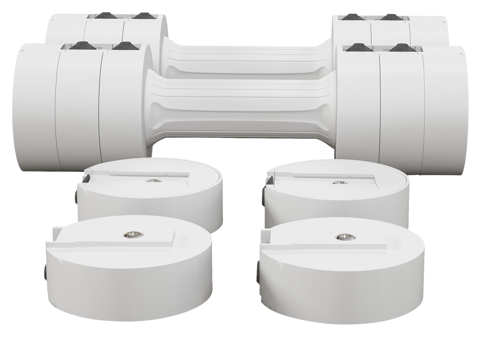 SPORTNOW Hanteln weiß Kunststoff B/H/L: ca. 7,5x7,5x26,5 cm