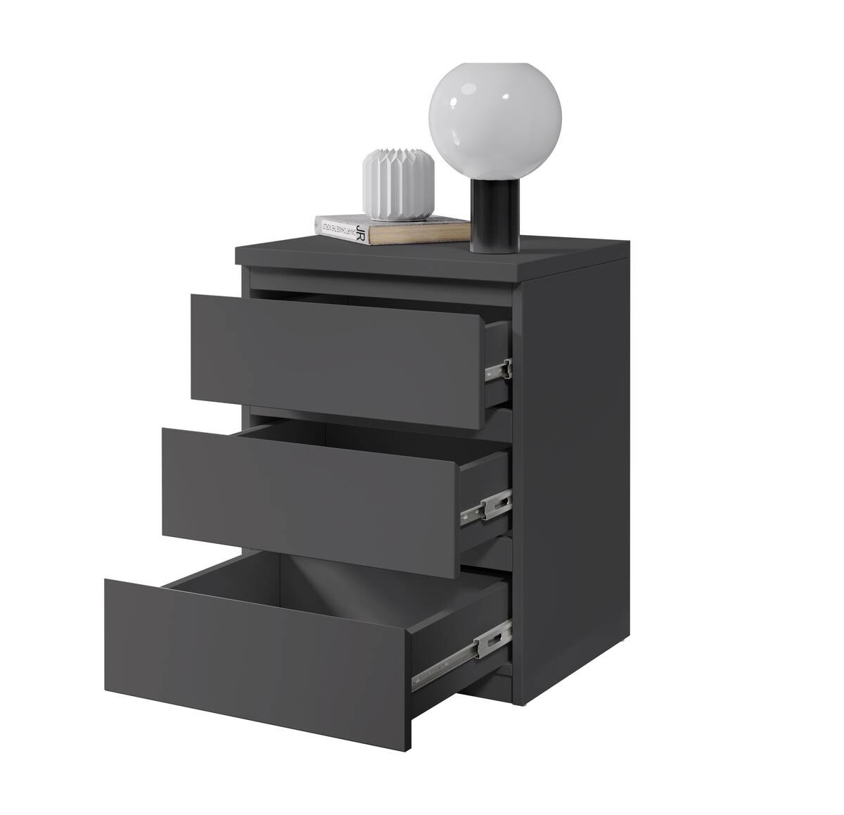 Nachtkonsole Olli Graphit B/H/T: ca. 45x61x38 cm