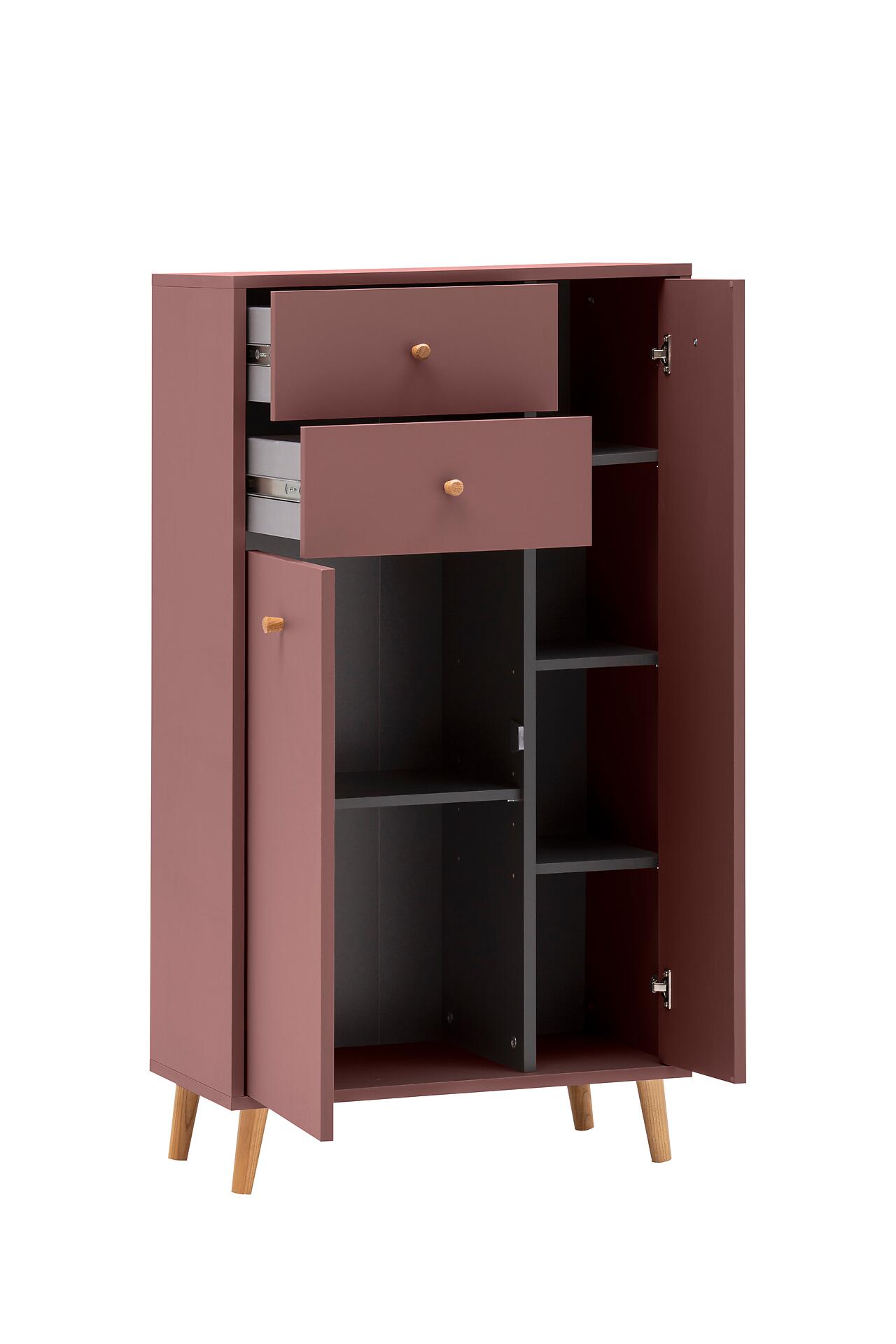 Highboard Bjarne mauve B/H/T: ca. 60,2x103,4x33,05 cm
