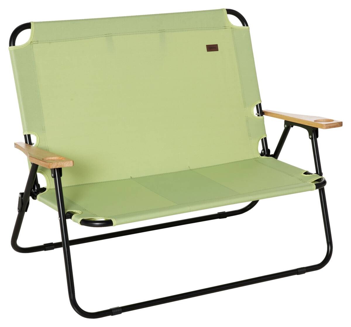 Outsunny Campingstuhl grün Stoff B/H/L: ca. 67x80x141 cm