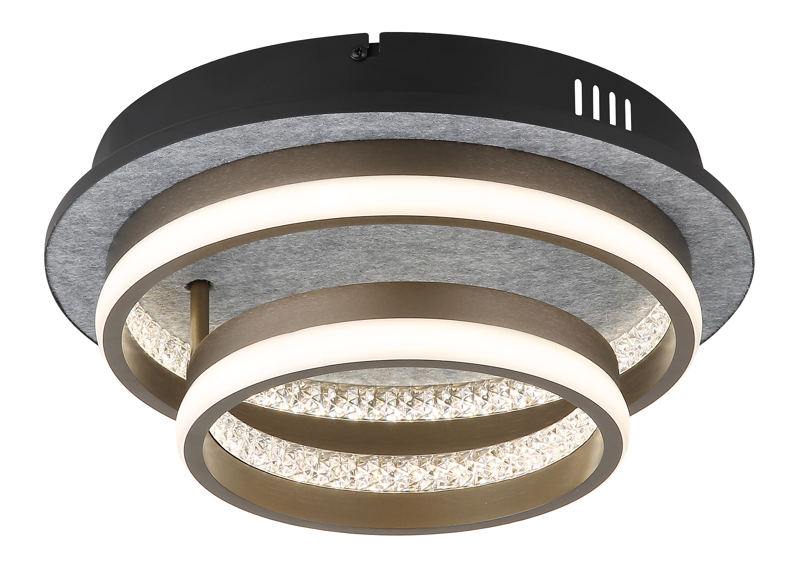 GLOBO Deckenleuchte mattschwarz dunkelgrau Aluminium Metall B/H/T/L: ca. 34x14x47,2x47,2 cm 1 Brennstellen