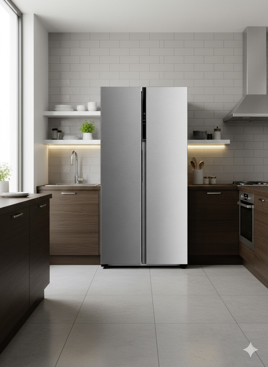 POCOline Side-by-Side SBS179-460EIXDNF Inox B/H/T: ca. 83,5x177,5x63,5 cm