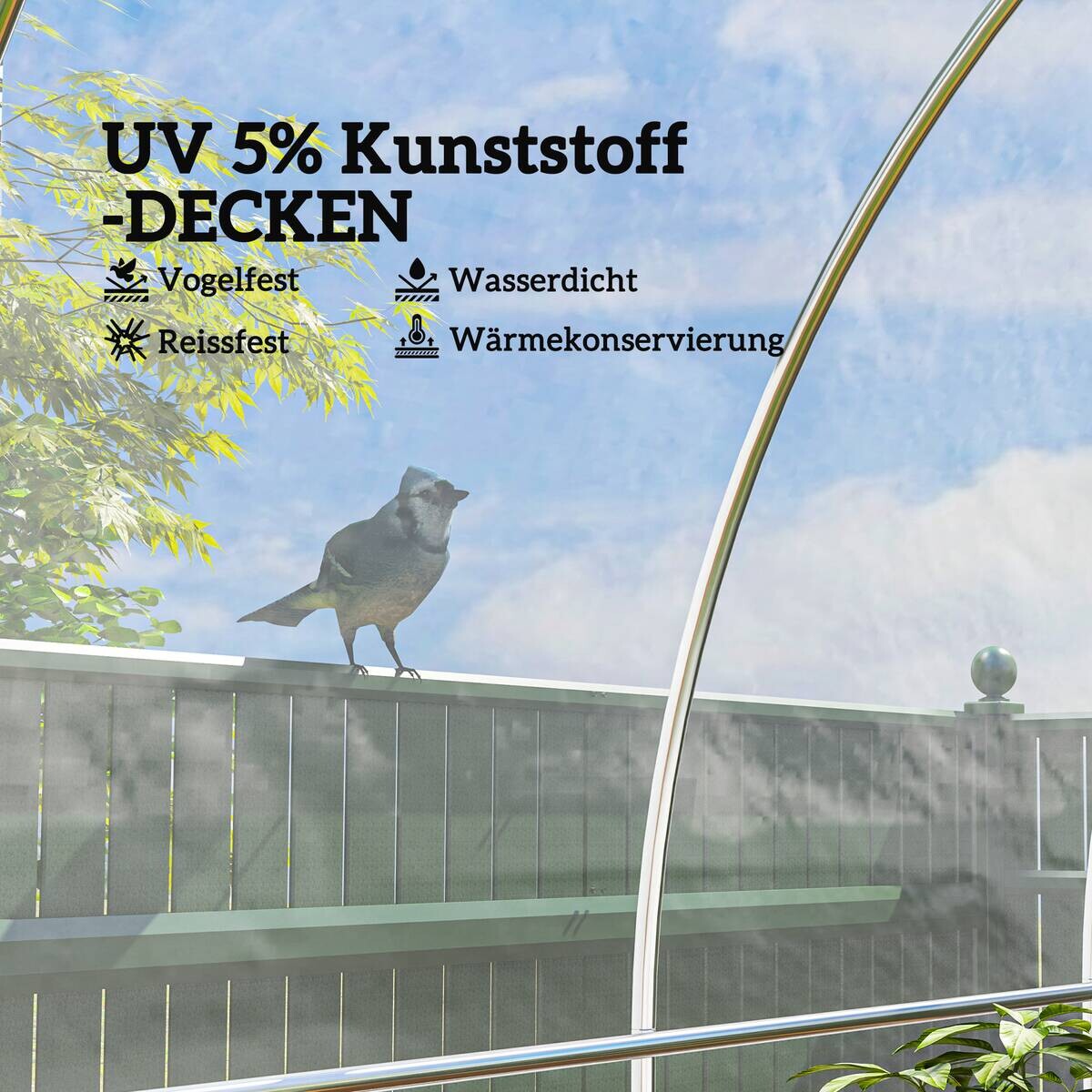 Outsunny Gewächshausfolie B/H/L: ca. 600x1x1000 cm