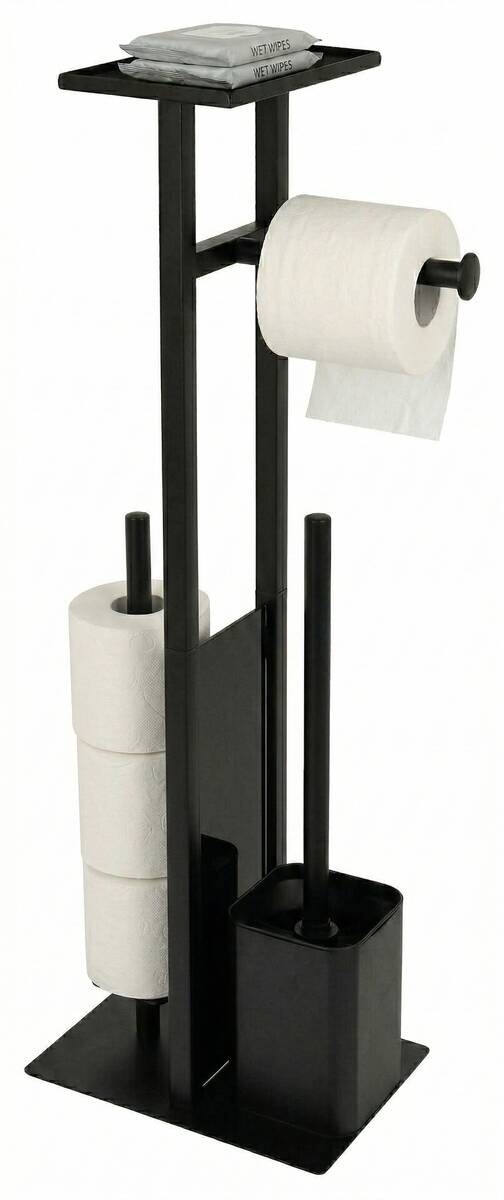 Sensation Stand-WC-Garnitur Turin schwarz Edelstahl