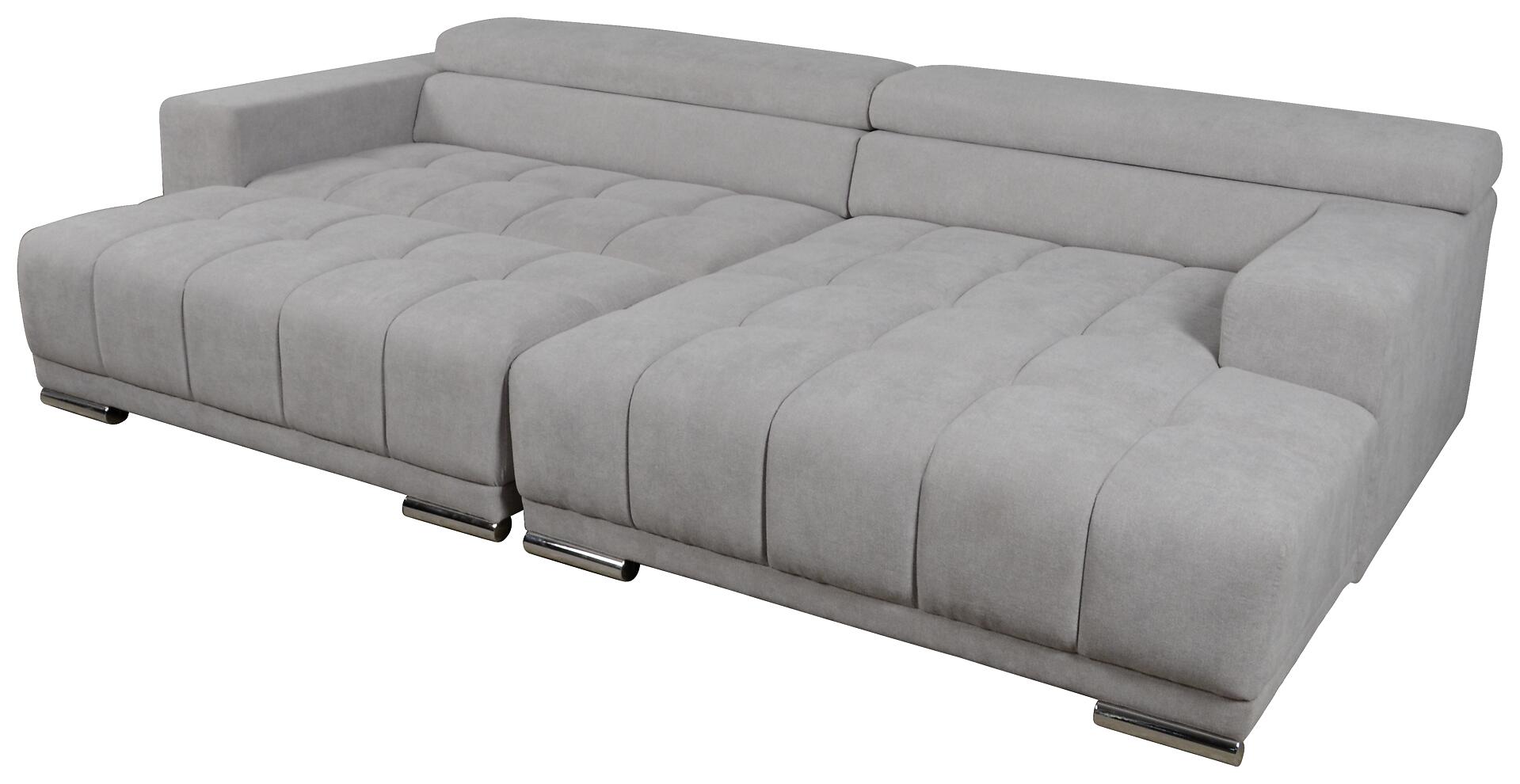 Ecksofa hellgrau Microfaser B/H/T: ca. 310x95x171 cm