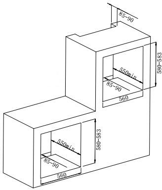 Respekta Küchenblock Amanda schwarz Hochglanz