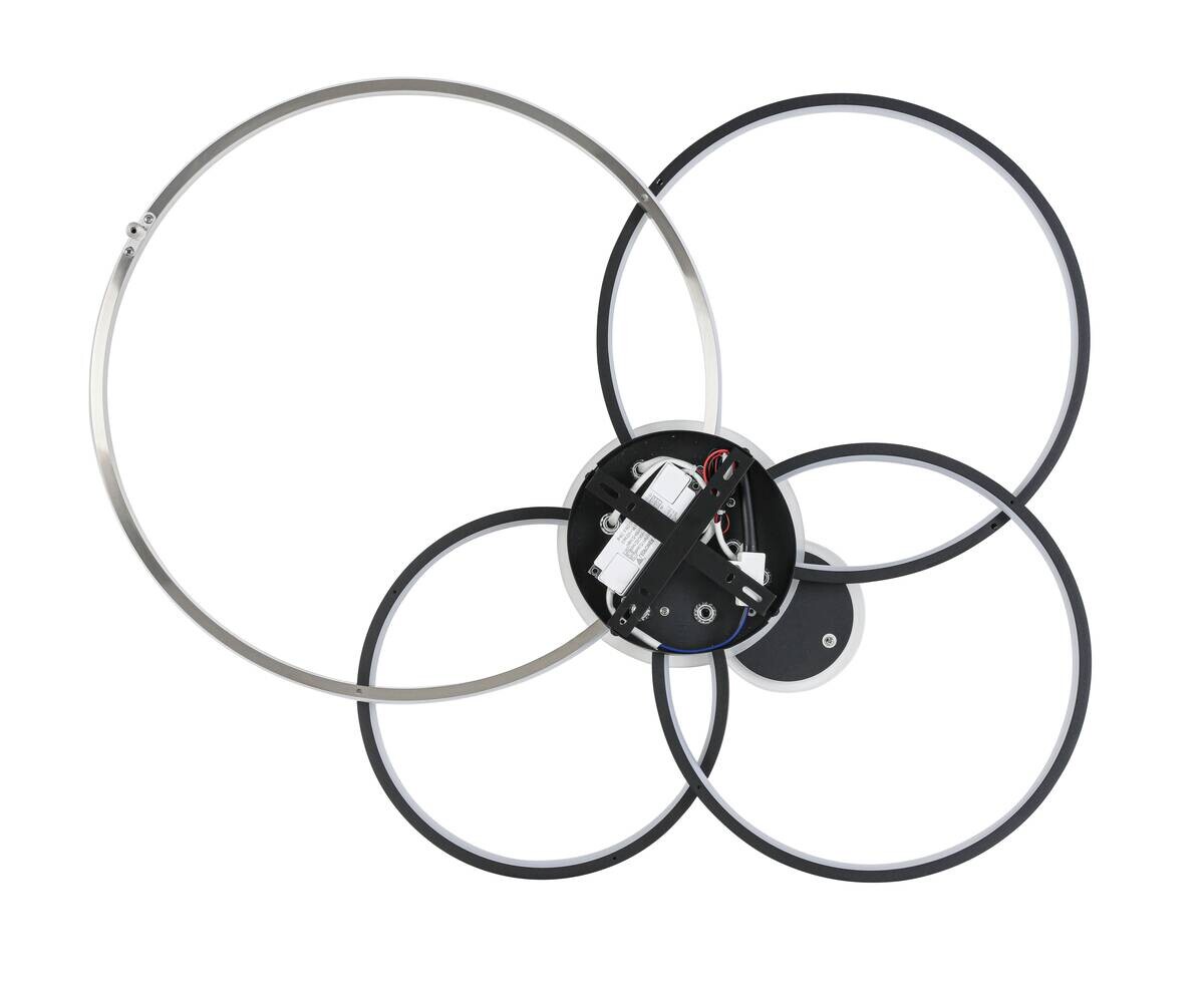 Nolo Lighting LED-Deckenleuchte Big schwarz Aluminium B/H/L: ca. 64x11x80 cm