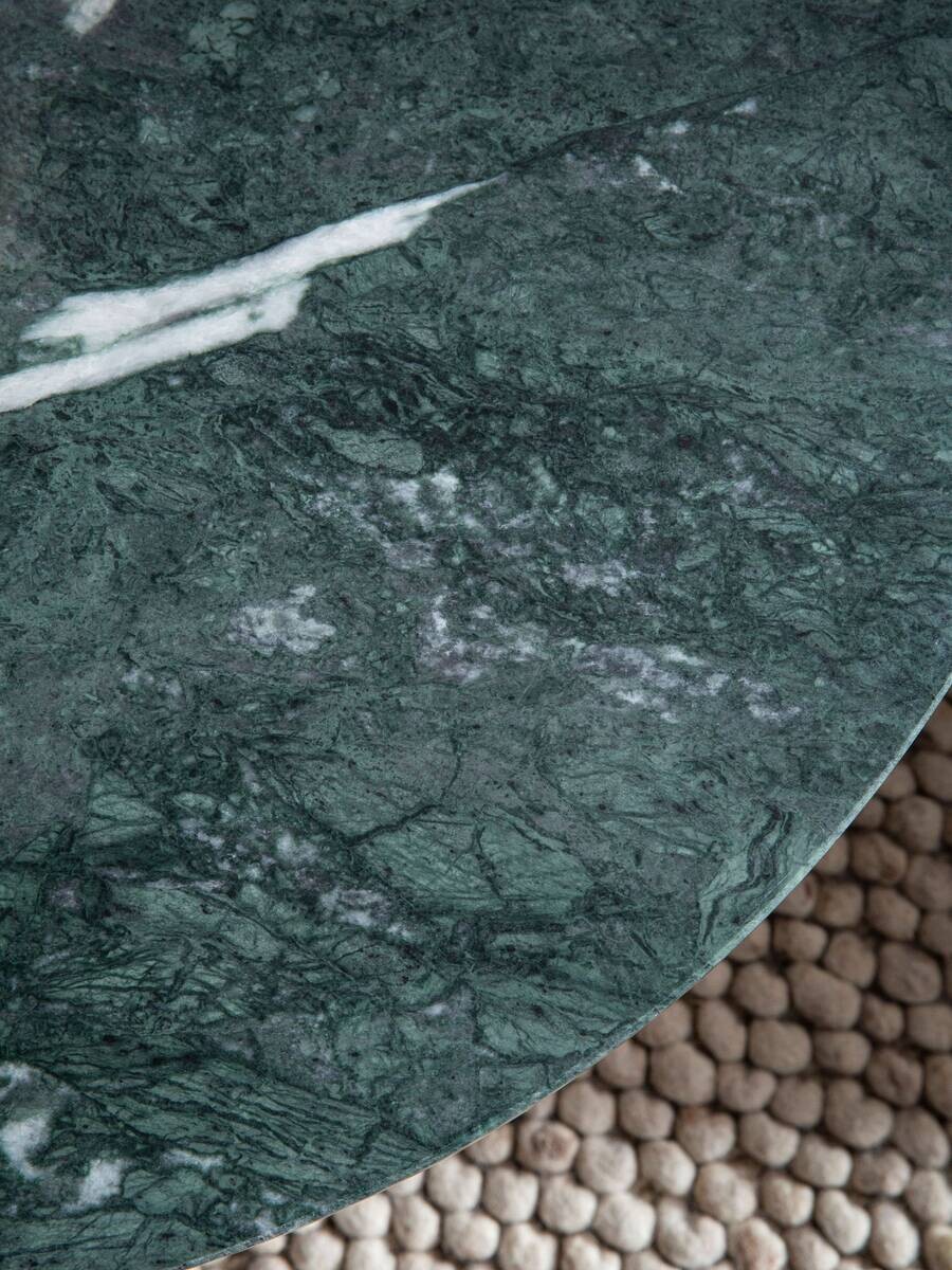 Wohnling Couchtisch grün Marmor H/D: ca. 35x70 cm